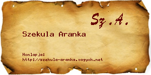 Szekula Aranka névjegykártya