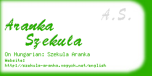 aranka szekula business card